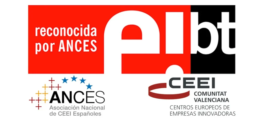 Logo highlighting ANCES recognition of innovative companies, supported by CEEI Comunidad Valenciana for European business innovation.