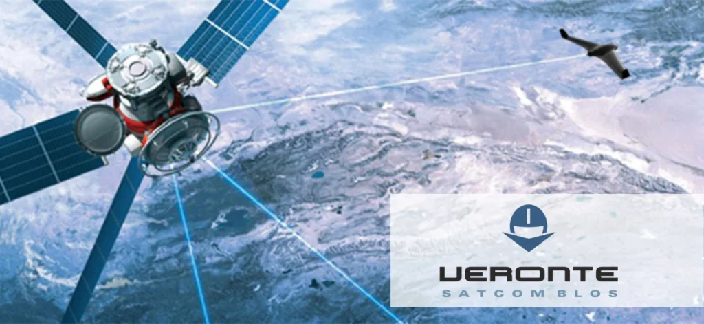 Satellite communication supports beyond line-of-sight UAV operations, highlighting Veronte’s advanced technology in space.