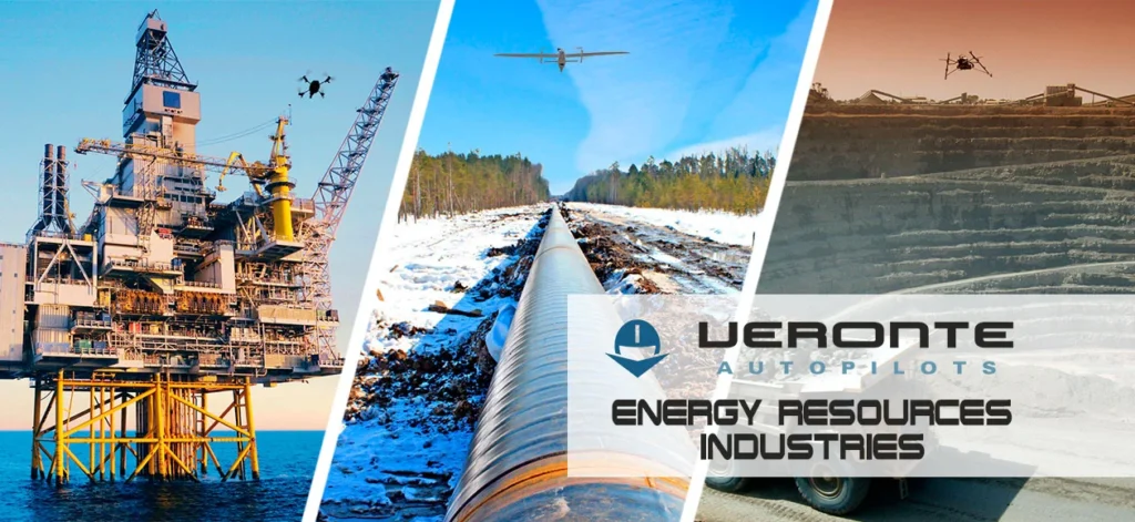 Collage showcasing various energy resources, including oil rigs and pipelines.