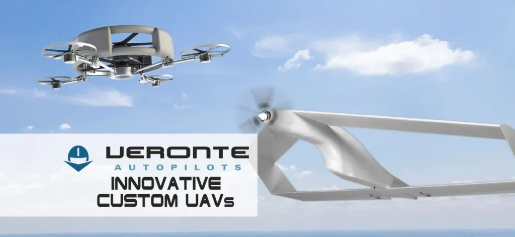 A drone flying over water with concentric circles, highlighting advanced and user-friendly control systems for UAVs.