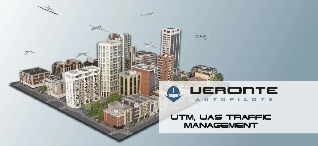 Veronte Autopilot system for UTM, enabling seamless airspace management and coordination for multiple UAVs in urban settings.