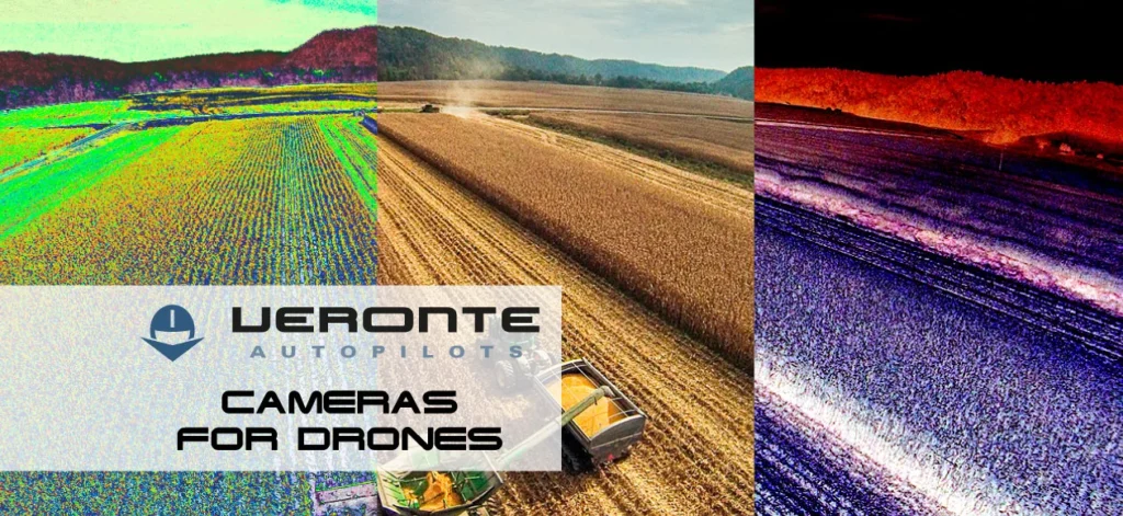 Comparison of drone camera outputs, including infrared and multi-spectral imagery for advanced agricultural analysis.