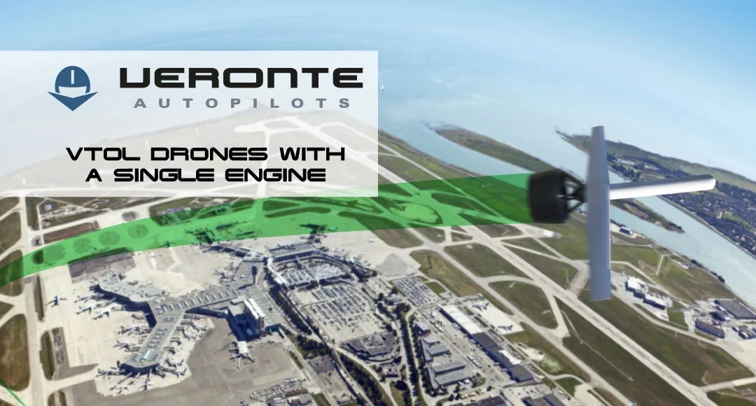 Drones VTOL de vuelo horizontal con un único sistema de propulsión