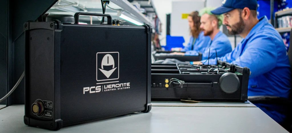 PCS control station on assembly line