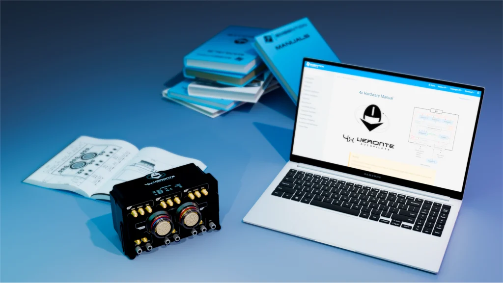 laptop with autopilot and manuals